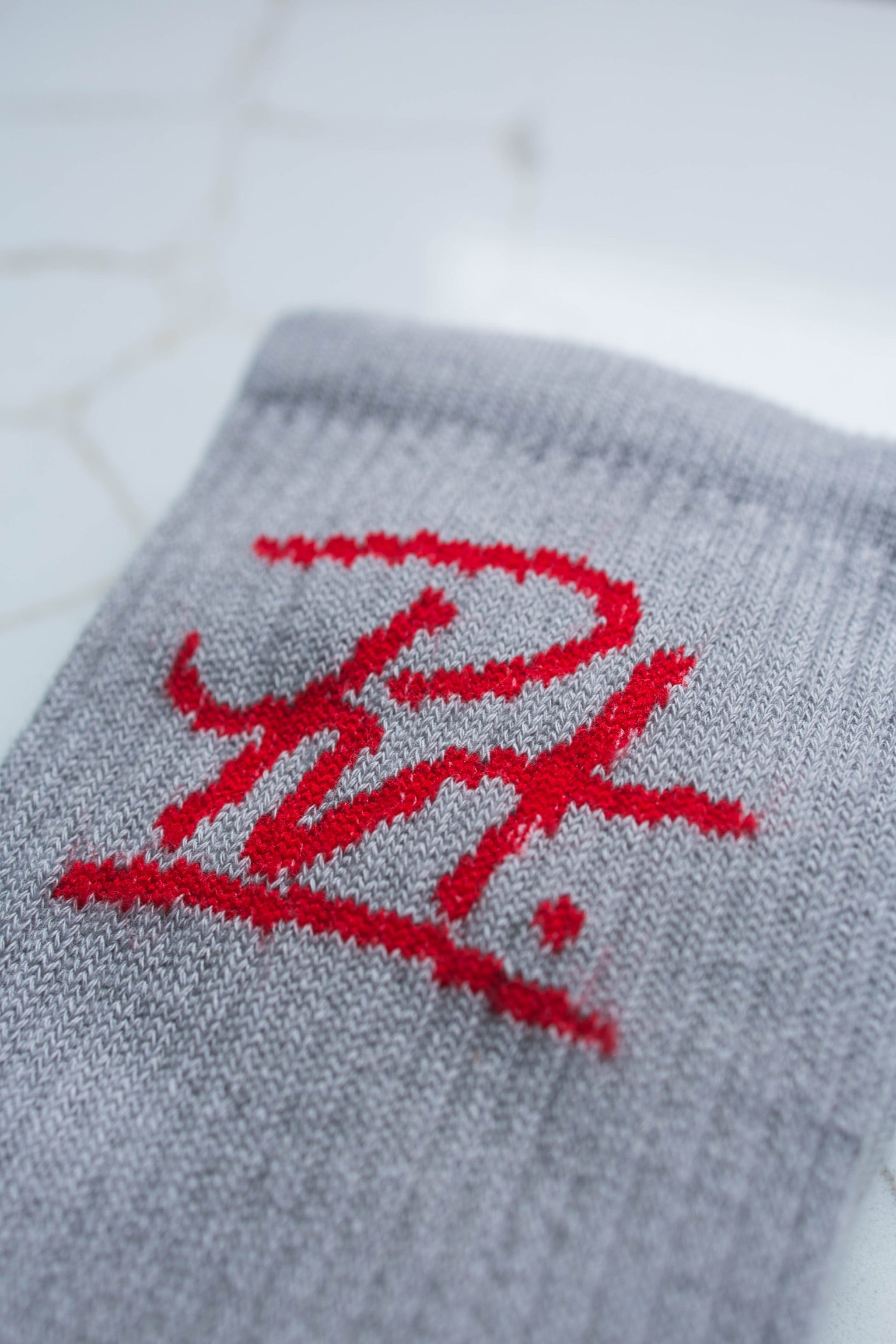 PVT Classic Logo Grey and Red sock