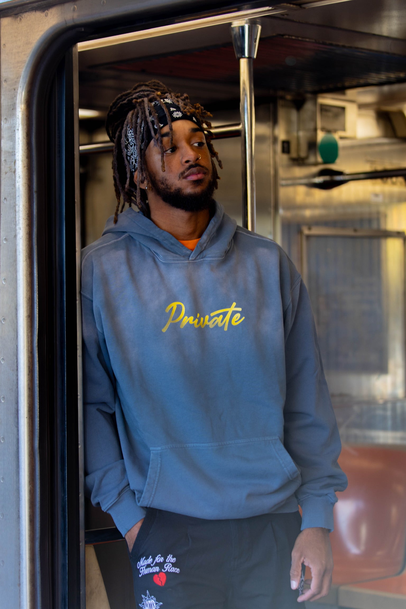 PVT. SKI Hoodie Jeans Blue Sunfade