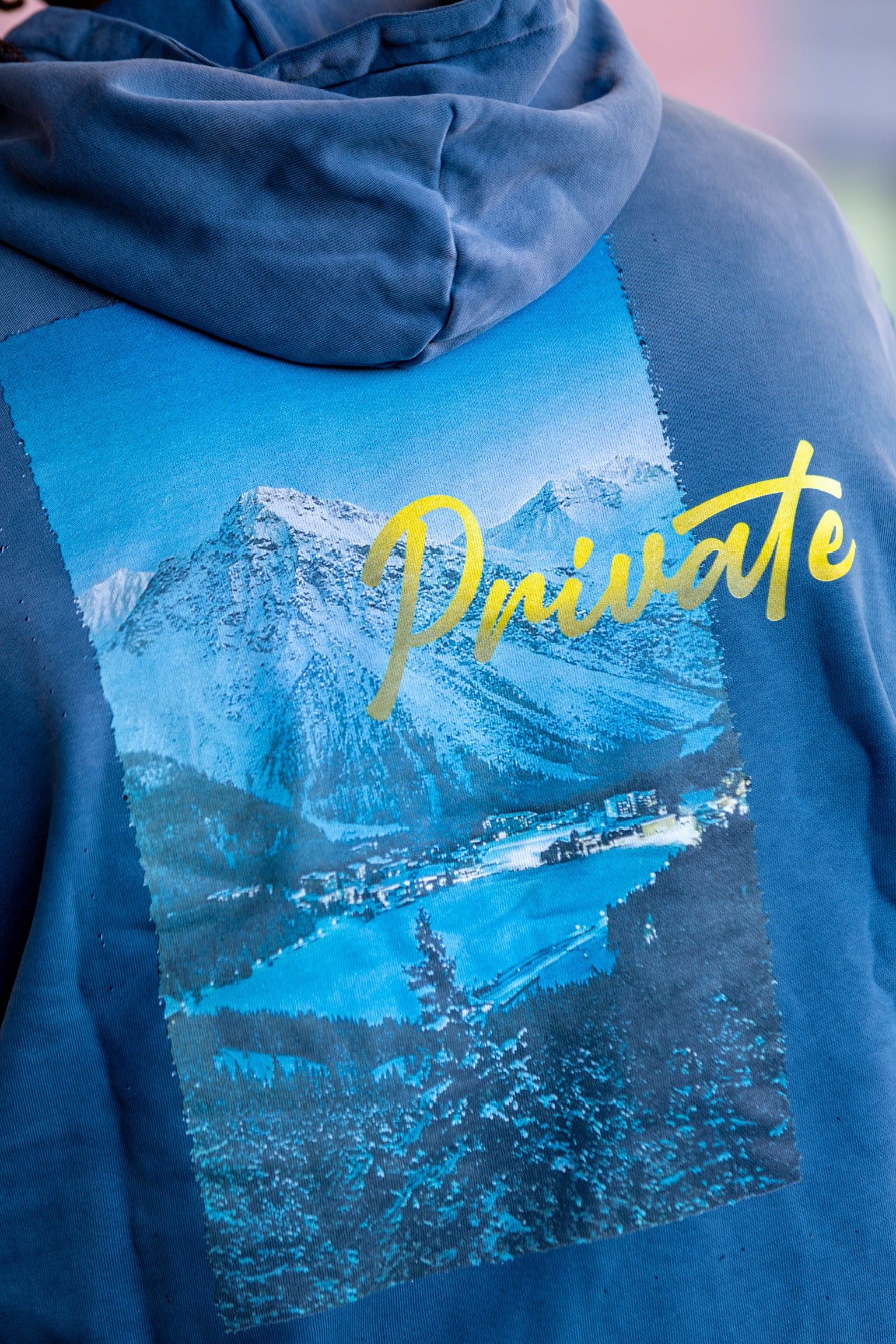 PVT. SKI Hoodie Jeans Blue Sunfade