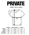 PVT. Core Tee 2 pack (Black)