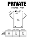 PVT. Core Tee 2 pack (Black)