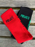 PVT. Crew Socks 2 pack (Red & Black)