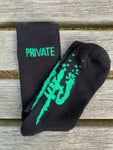PVT. Crew Socks 2 pack (Red & Black)